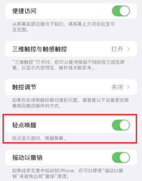 昌江苹果授权维修站分享iPhone轻点无法唤醒怎么办 