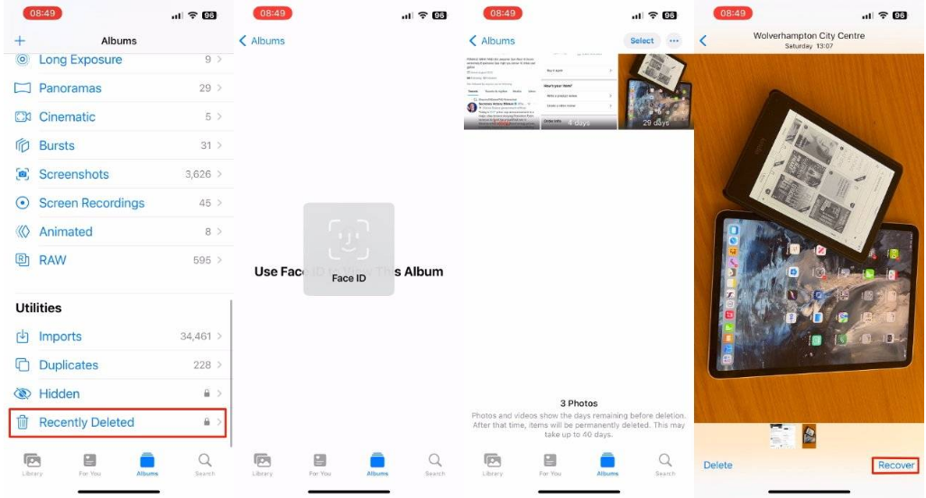 昌江苹果14维修分享 iPhone14 上恢复已删除的照片 