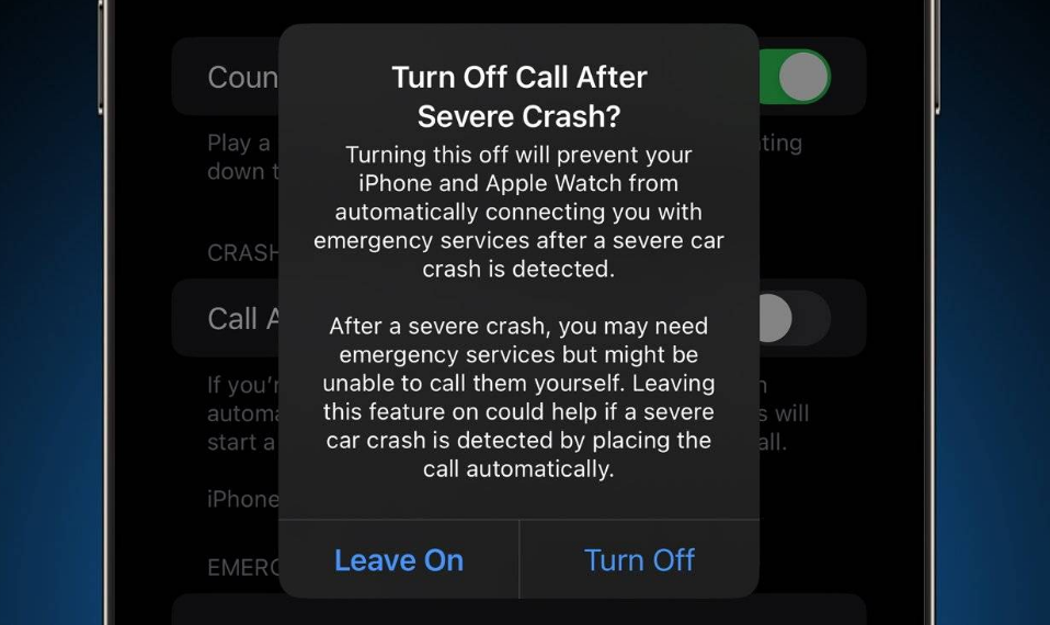 昌江苹果14维修分享 iPhone 14 和 Apple Watch 上关闭崩溃检测 